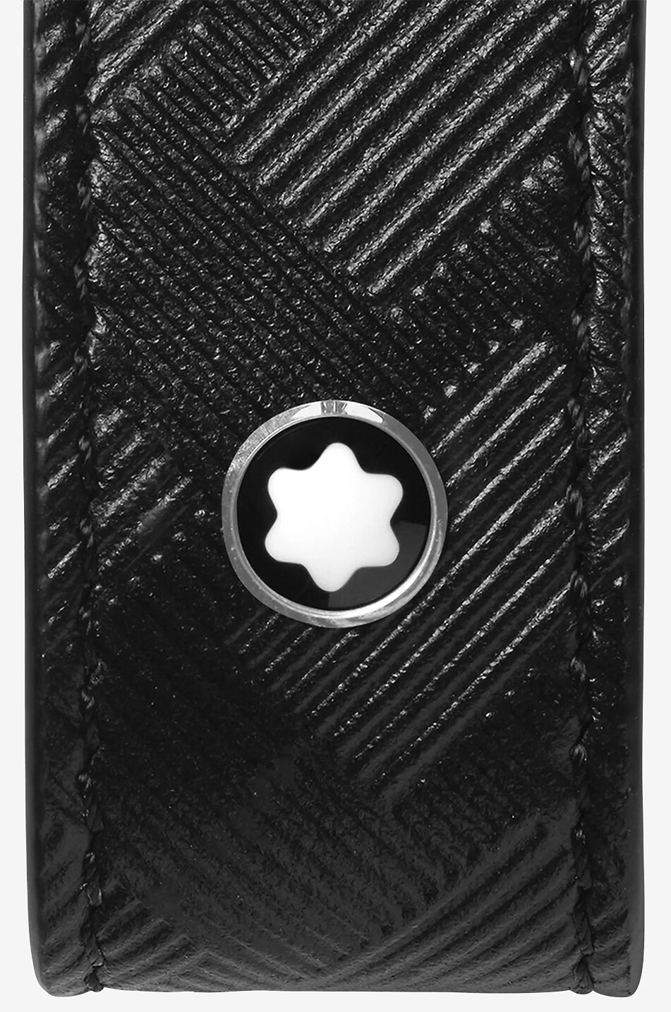 MONTBLANC Porte-clés en cuir effet carbone Moncler Extreme 3.0 Homme NOIR 5