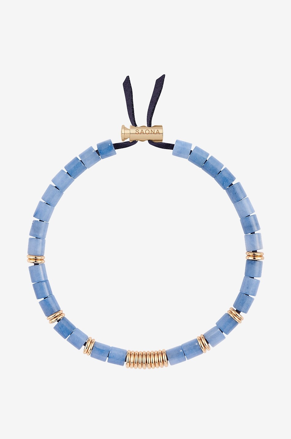 Collier en daim et perles Nevada Ivana