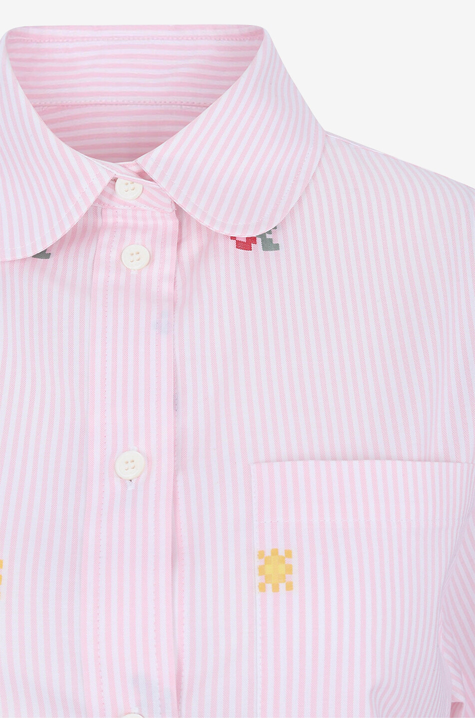 KENZO Chemise à manches longues en coton Kenzo Pixel Femme ROSE 3