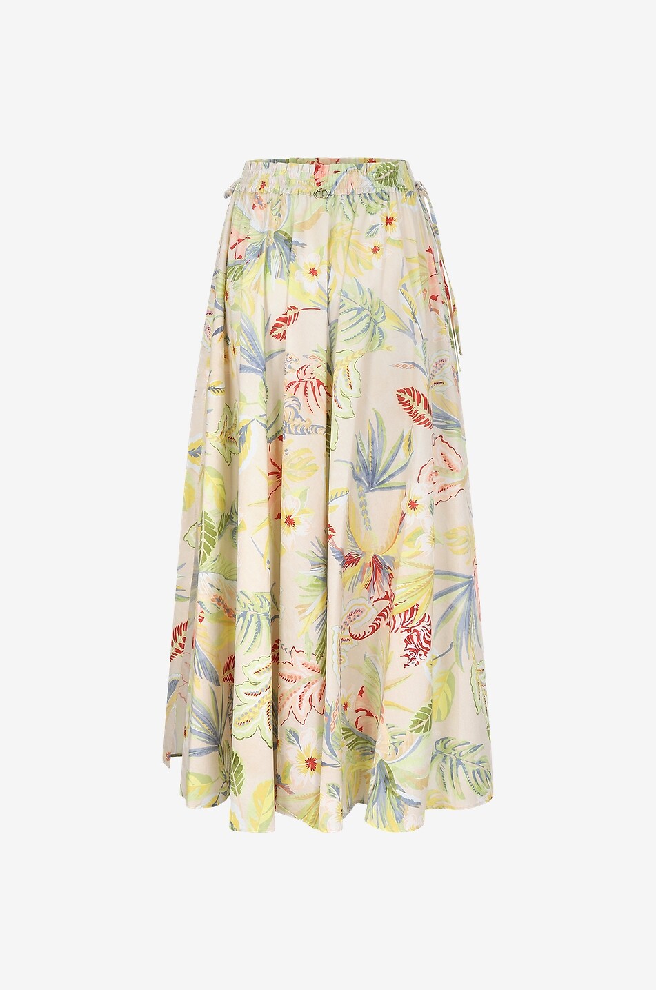 Jupe longue fleurie en coton