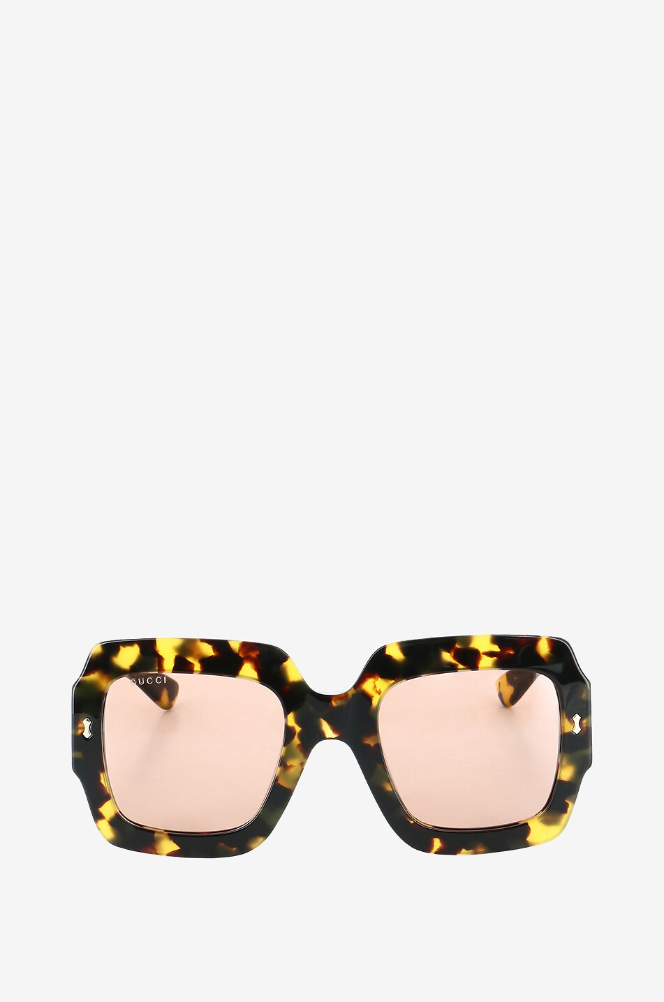 GUCCI Dicke quadratische Sonnenbrille Damen BRAUN 1