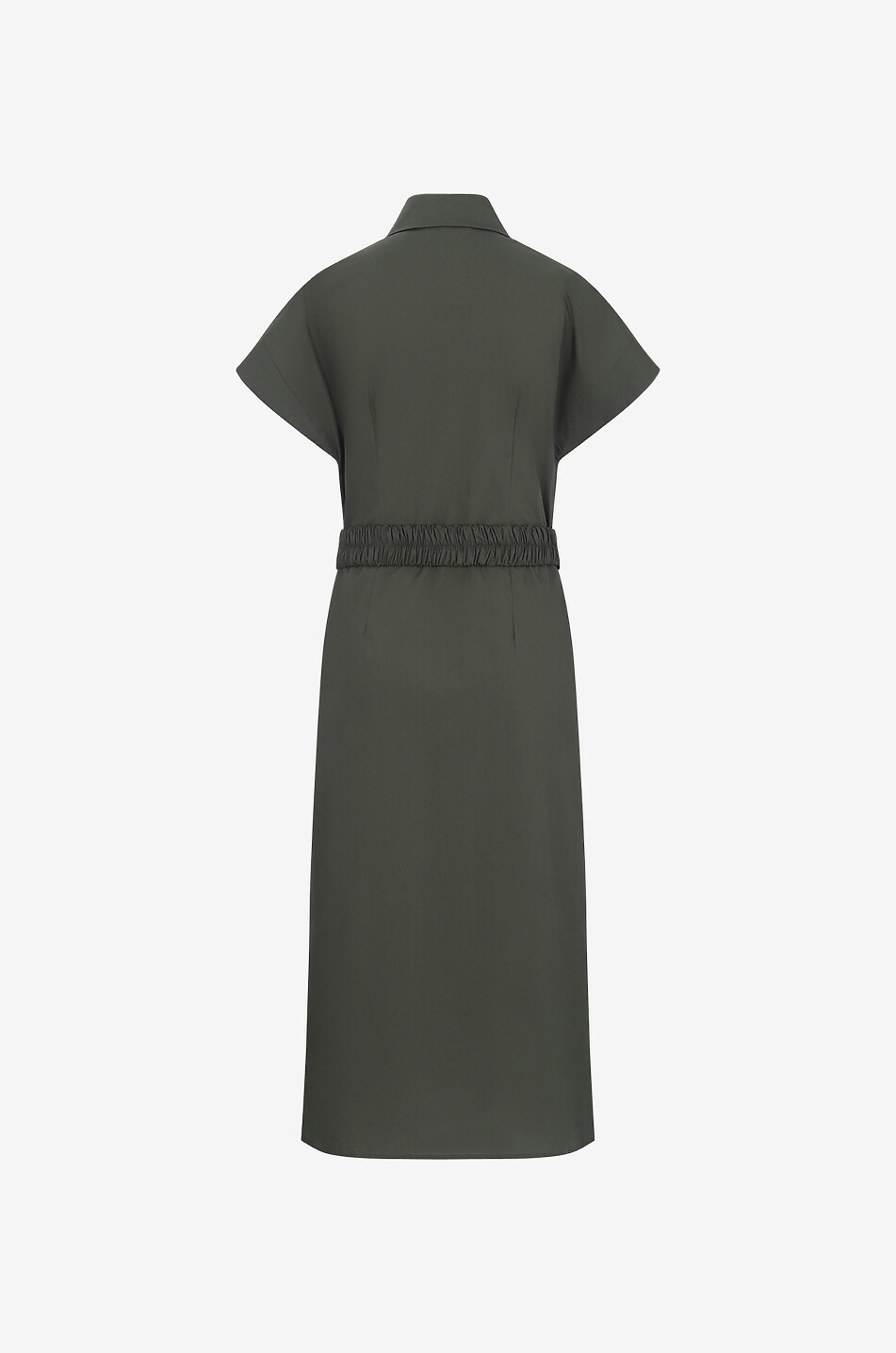 MOMONI Davina cotton midi shirt dress Women KHAKI 2