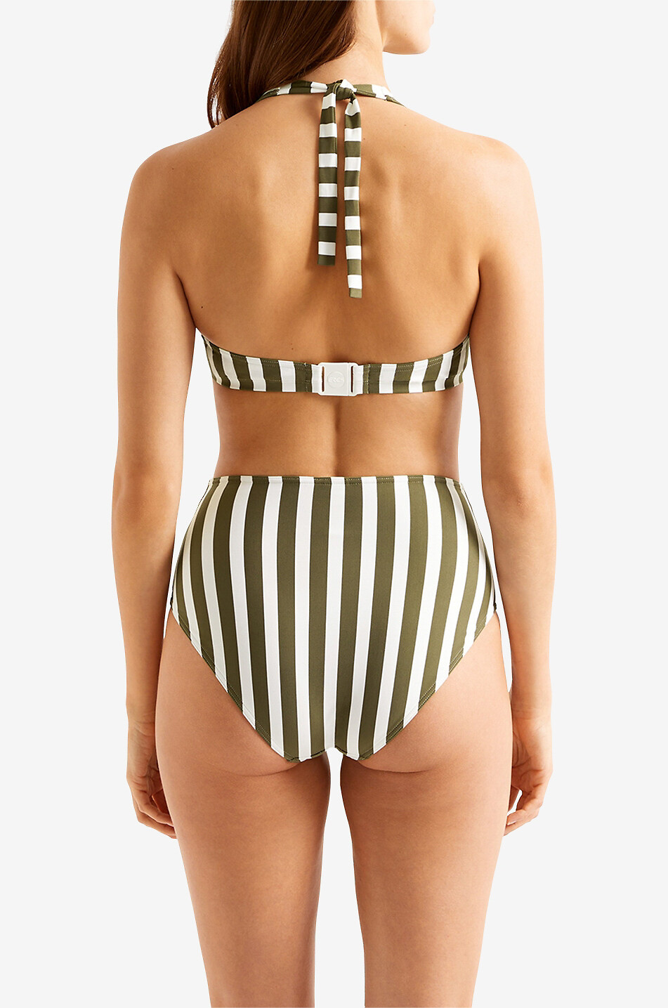Gestreiftes Bikinihöschen mit hohem Bund Encanta