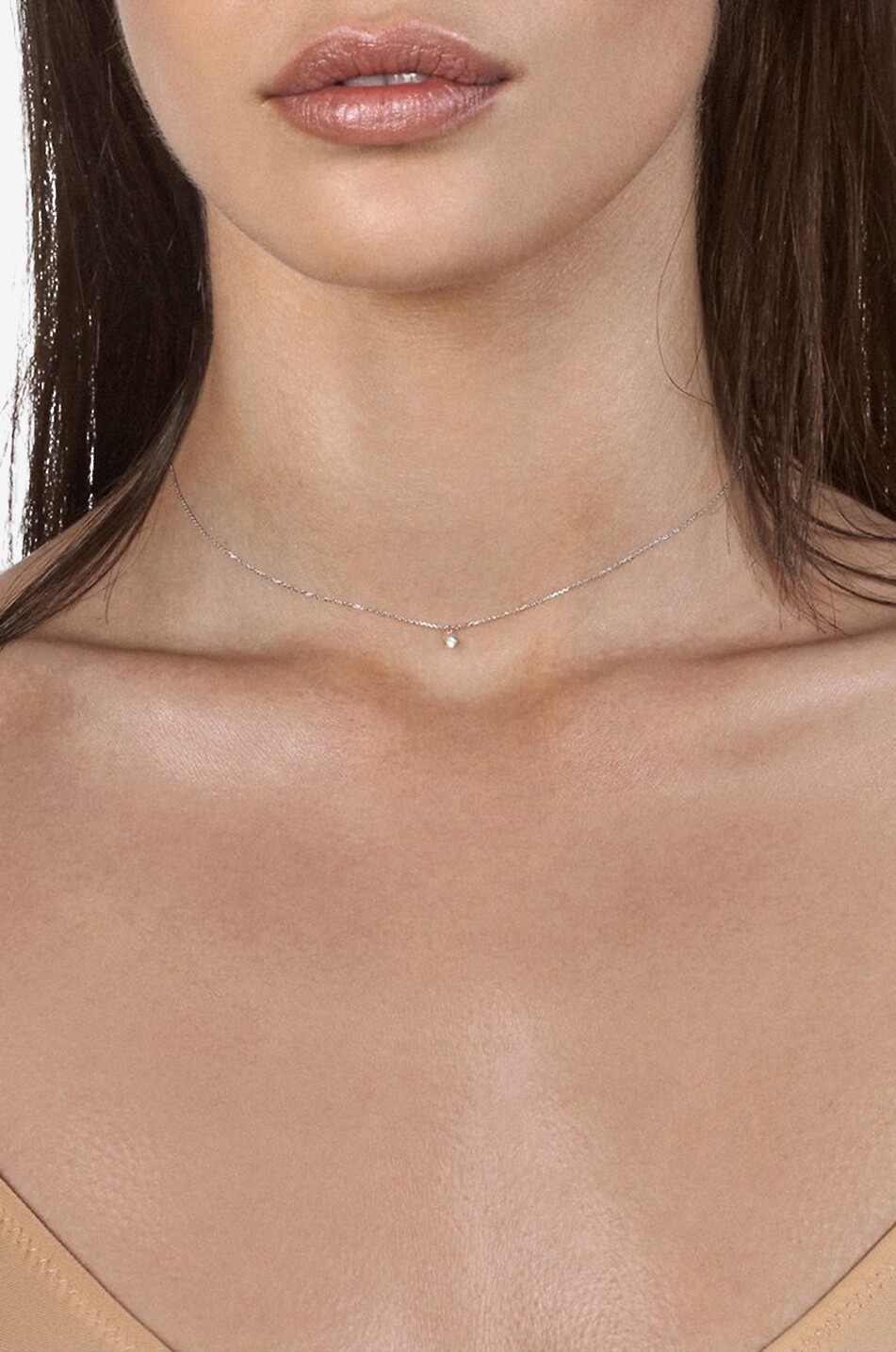 VANRYCKE Collier ras du cou en or blanc et diamant Stardust Femme BLANC 2