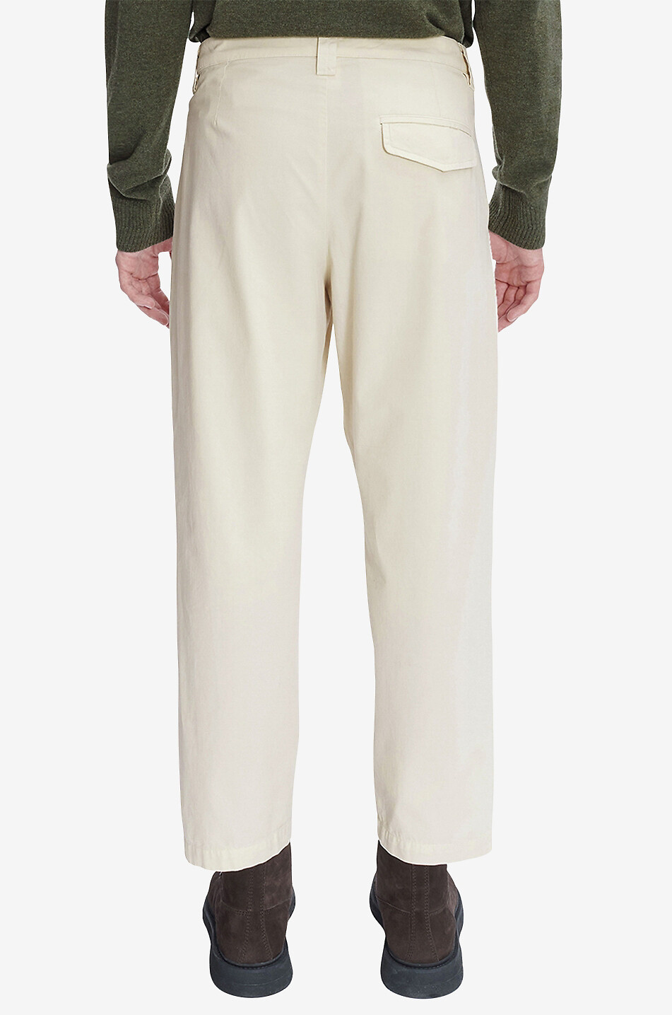 Pantalon chino raccourci à pinces Renato