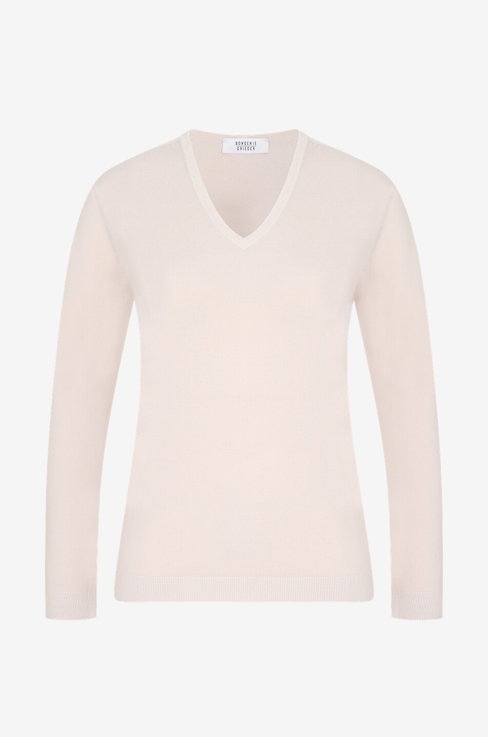 Feinstrickpullover aus Wolle mit V-Ausschnitt