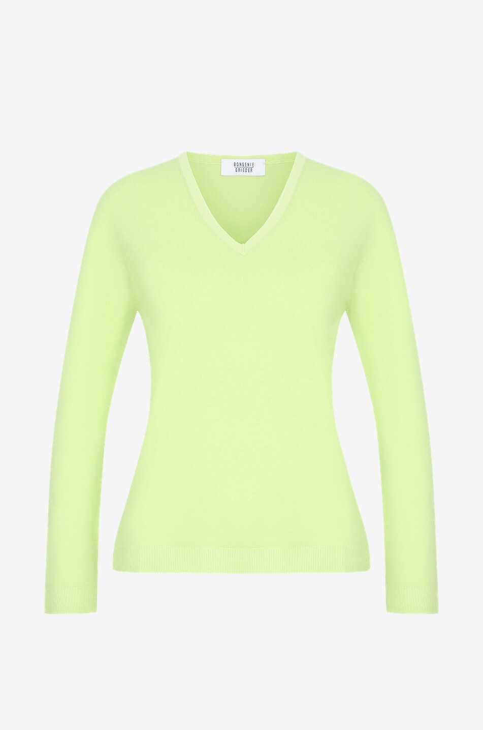 Pull fin à col V en laine