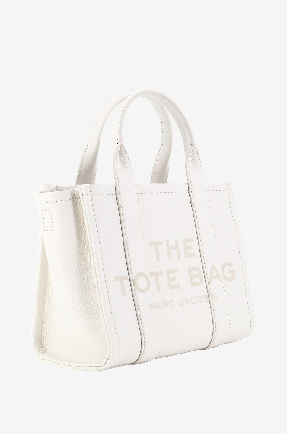 MARC JACOBS Sac cabas en cuir The Small Tote Bag Femme BLANC CASSE 2
