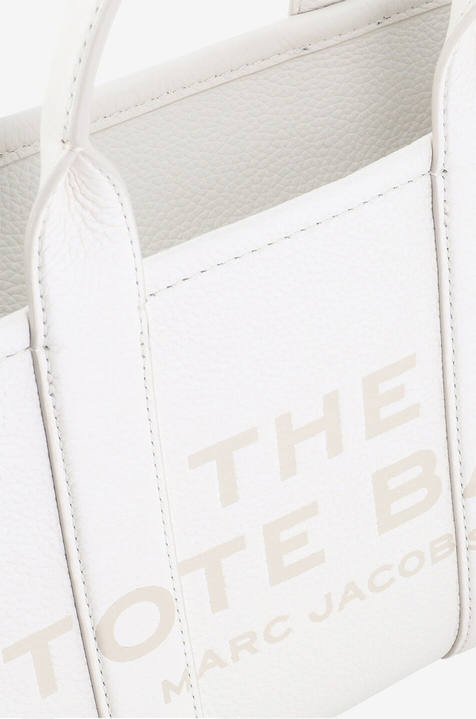 MARC JACOBS Sac cabas en cuir The Small Tote Bag Femme BLANC CASSE 6