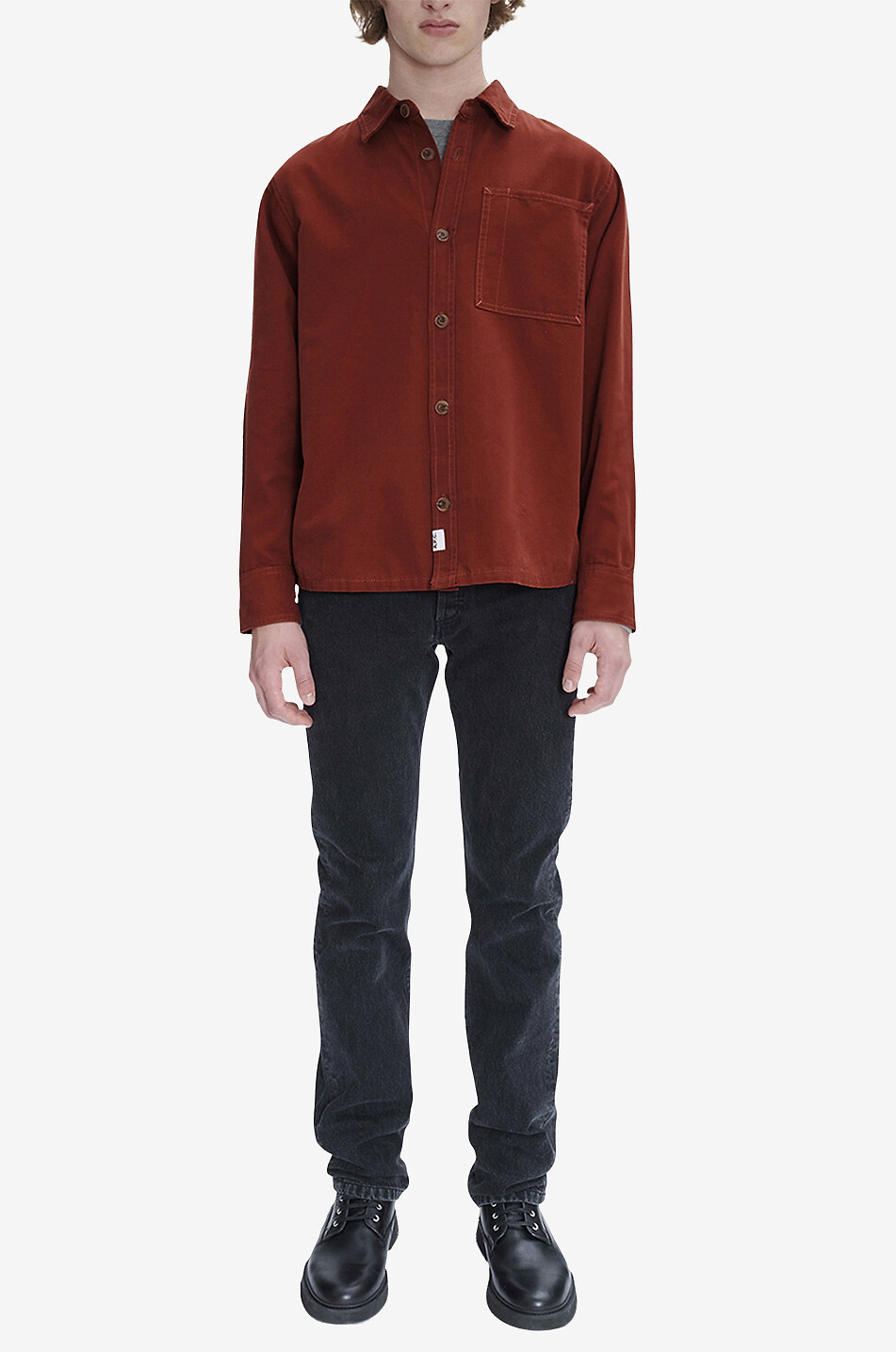 A.P.C. Graham Cavalier canvas shirt jacket Men RED 3