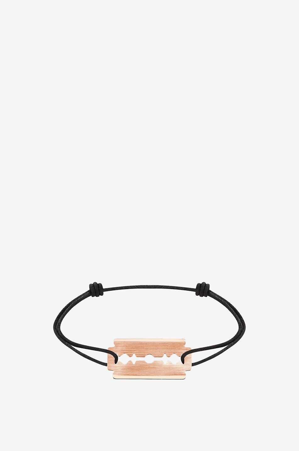 Bracelet sur cordon en or rose Lame de Rasoir PM