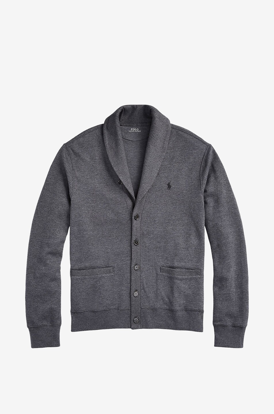 Jersey cardigan with shawl collar