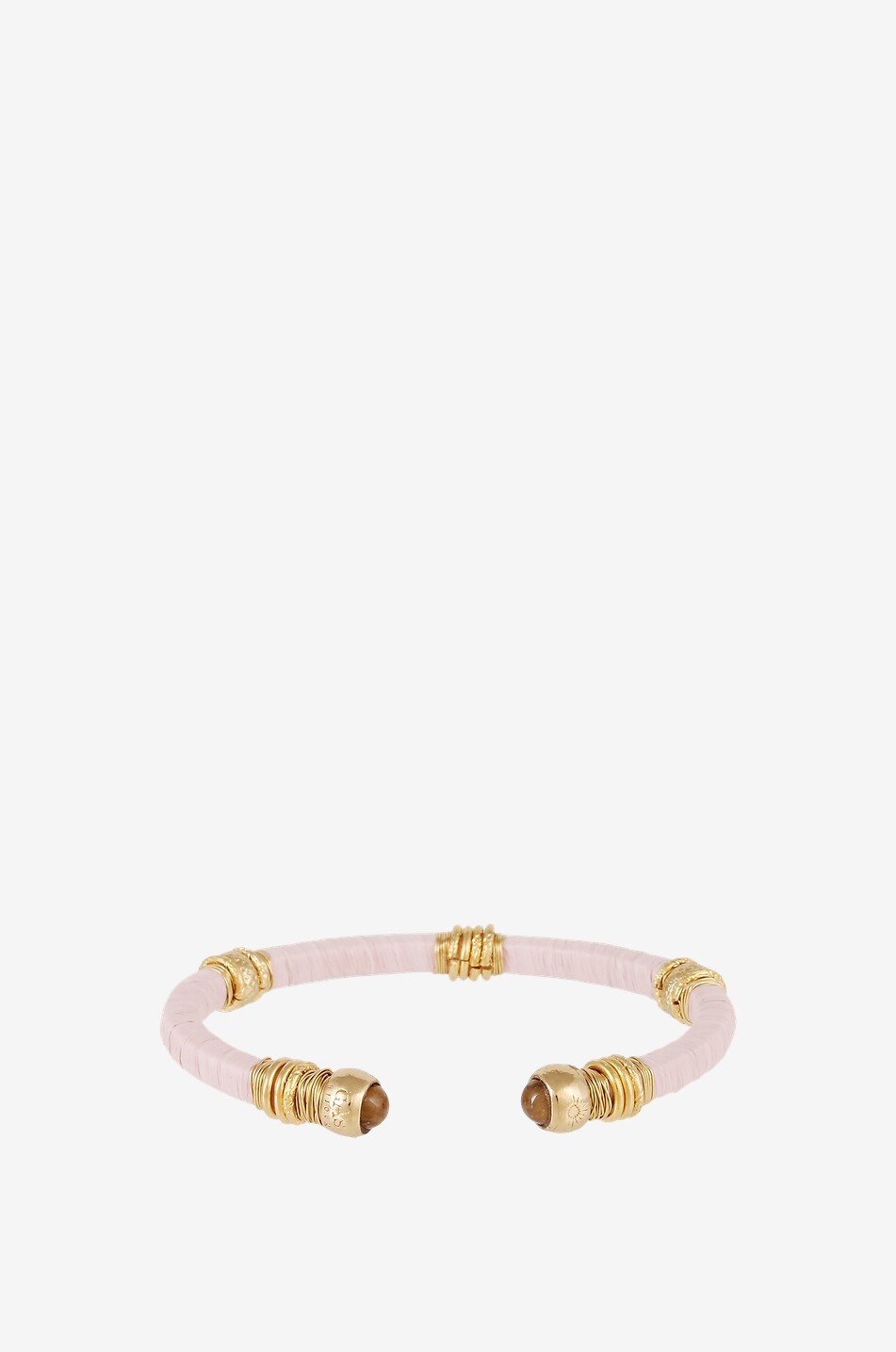 Sari gold-tone bangle with raffia