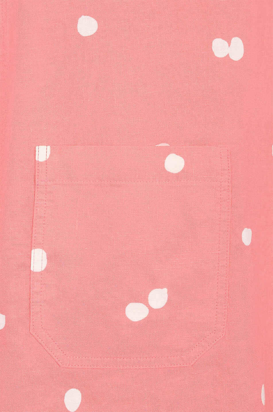 Robe courte en lin à pois