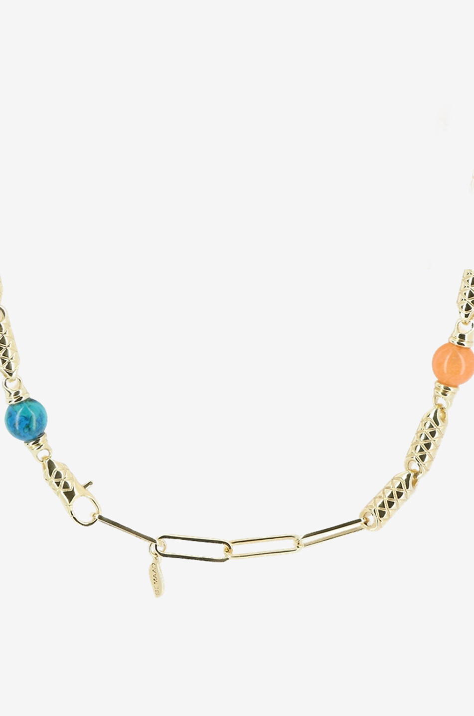 BE MAAD Dicke Halskette mit bunten Steinperlen Oro Damen BUNT 2