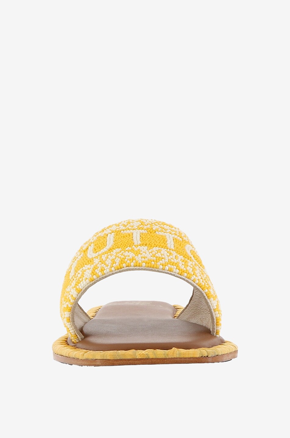 DE SIENA Mules plates en perles de verre Tutto Bene Femme JAUNE 2