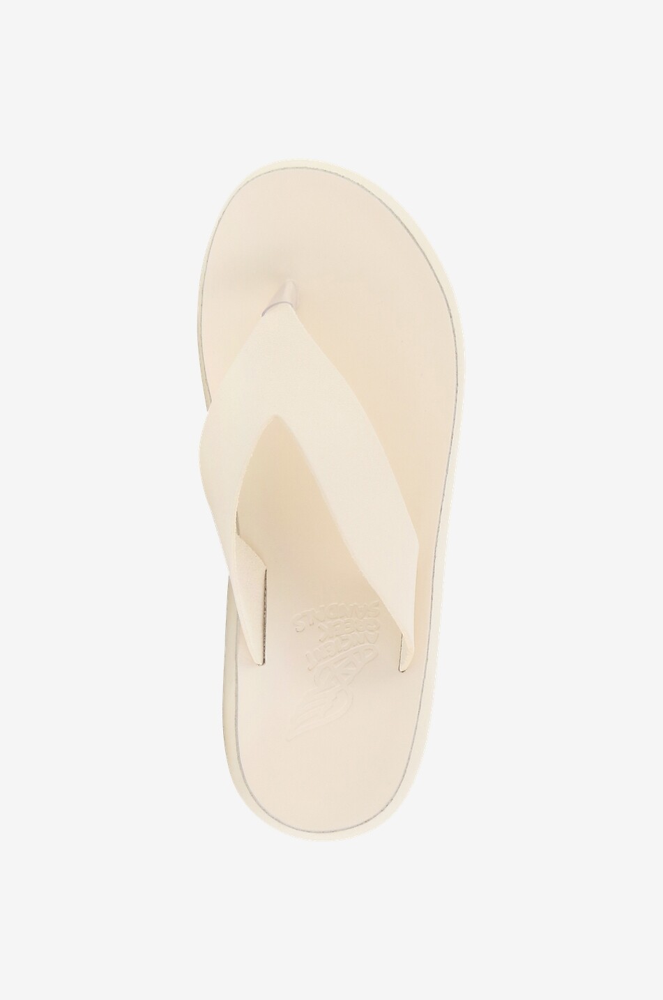 ANCIENT GREEK SANDALS Charys Comfort leather platform flip-flops Women EGGSHELL 5