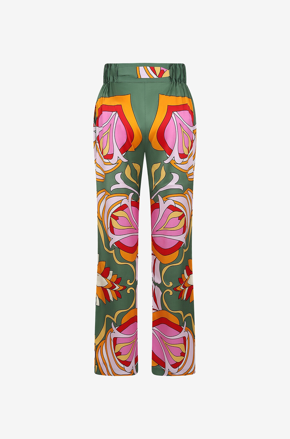 HERZEN'S ANGELEGENHEIT Printed silk straight leg trousers Women MULTI COLOURED 2