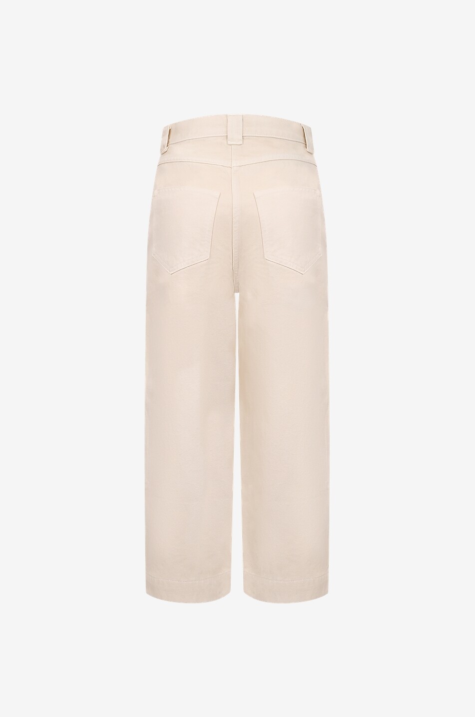 KHAITE Hewey cropped wide-leg high-rise jeans Women WHITE 2