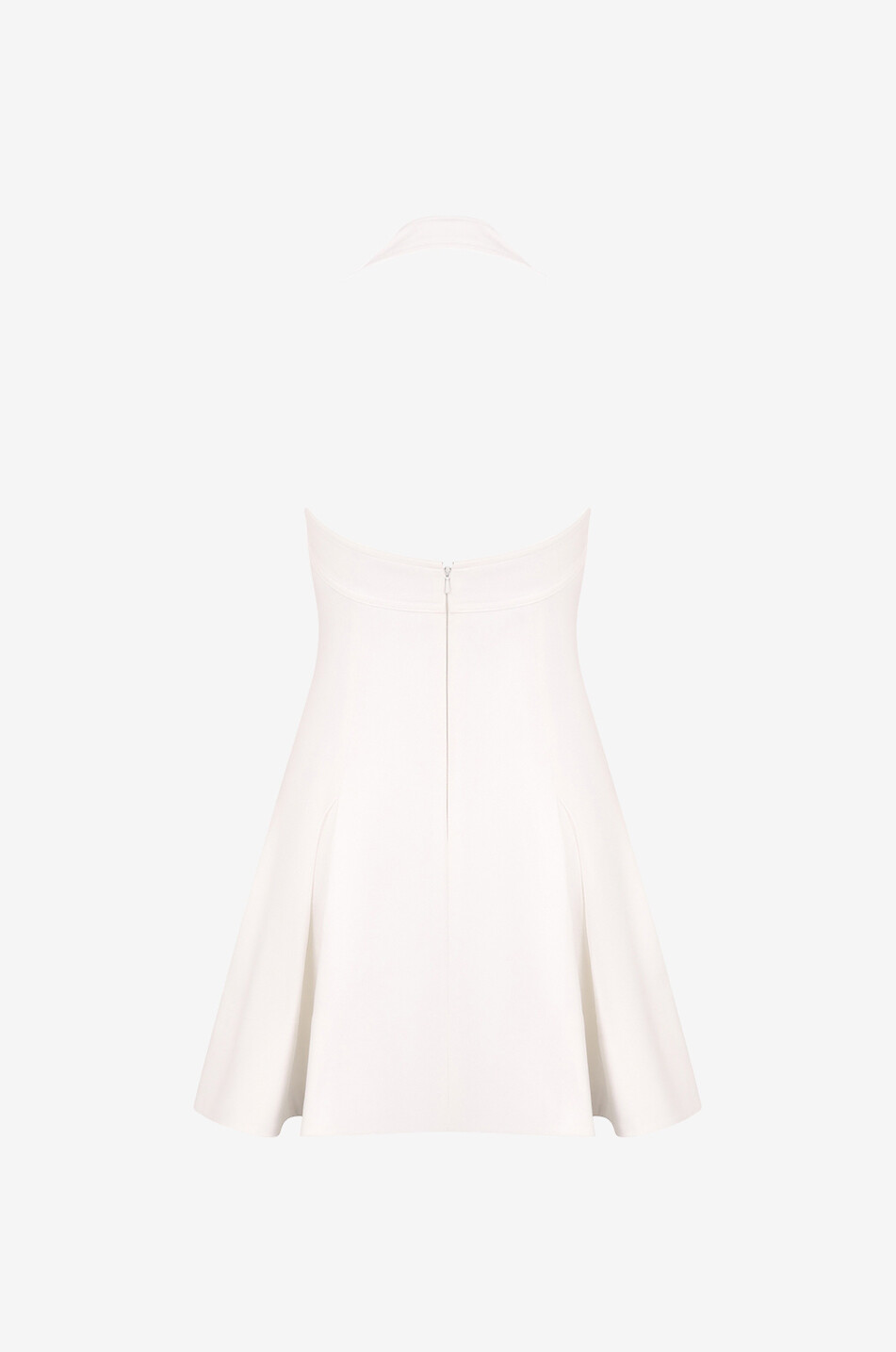 KHAITE Hila flared halter neck mini dress Women WHITE 2