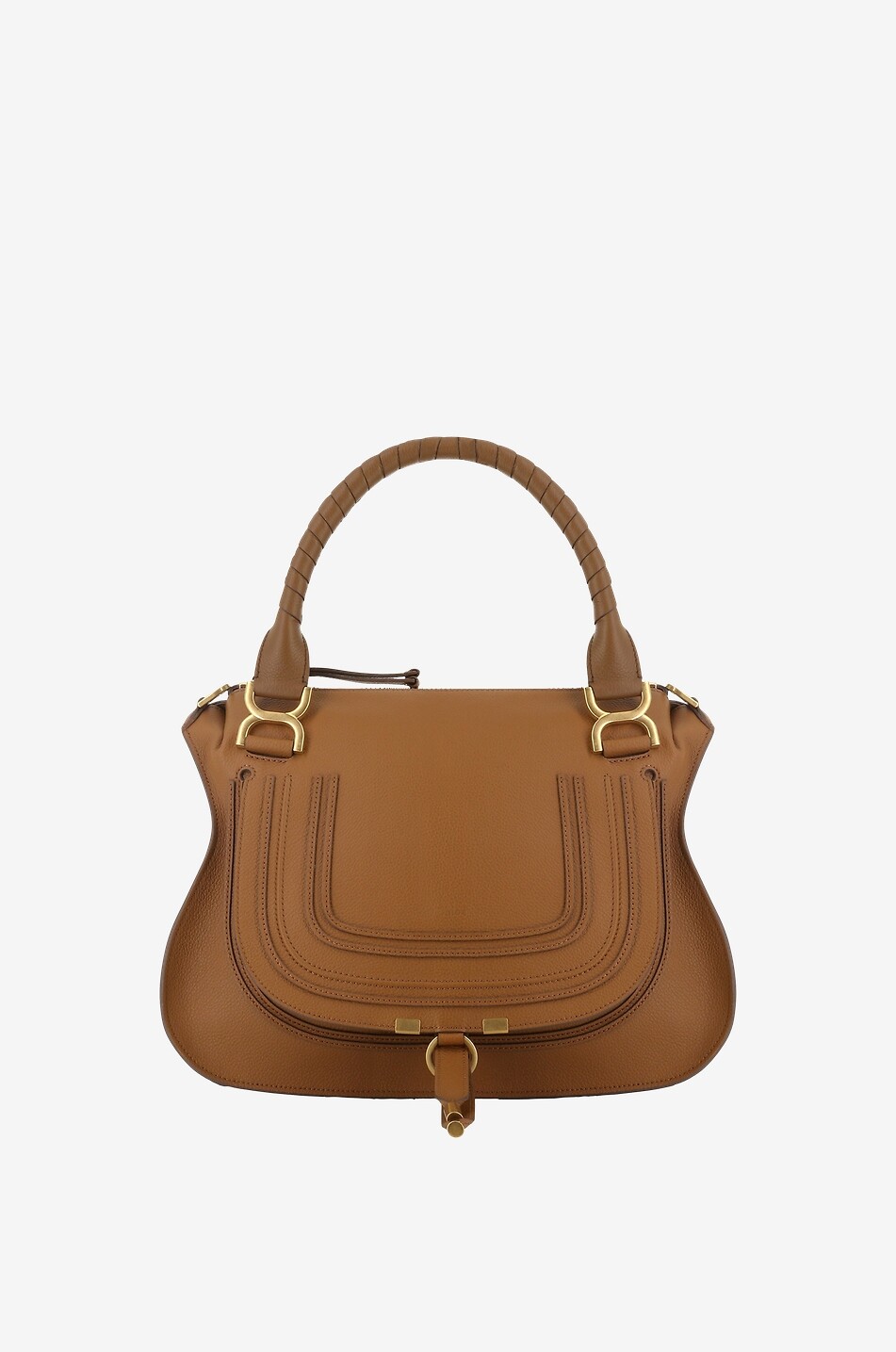 Sac à double portée en cuir grainé Marcie Medium