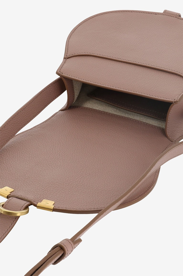 CHLOE Sac porté épaule en cuir grainé Marcie Small Femme ROSE 4