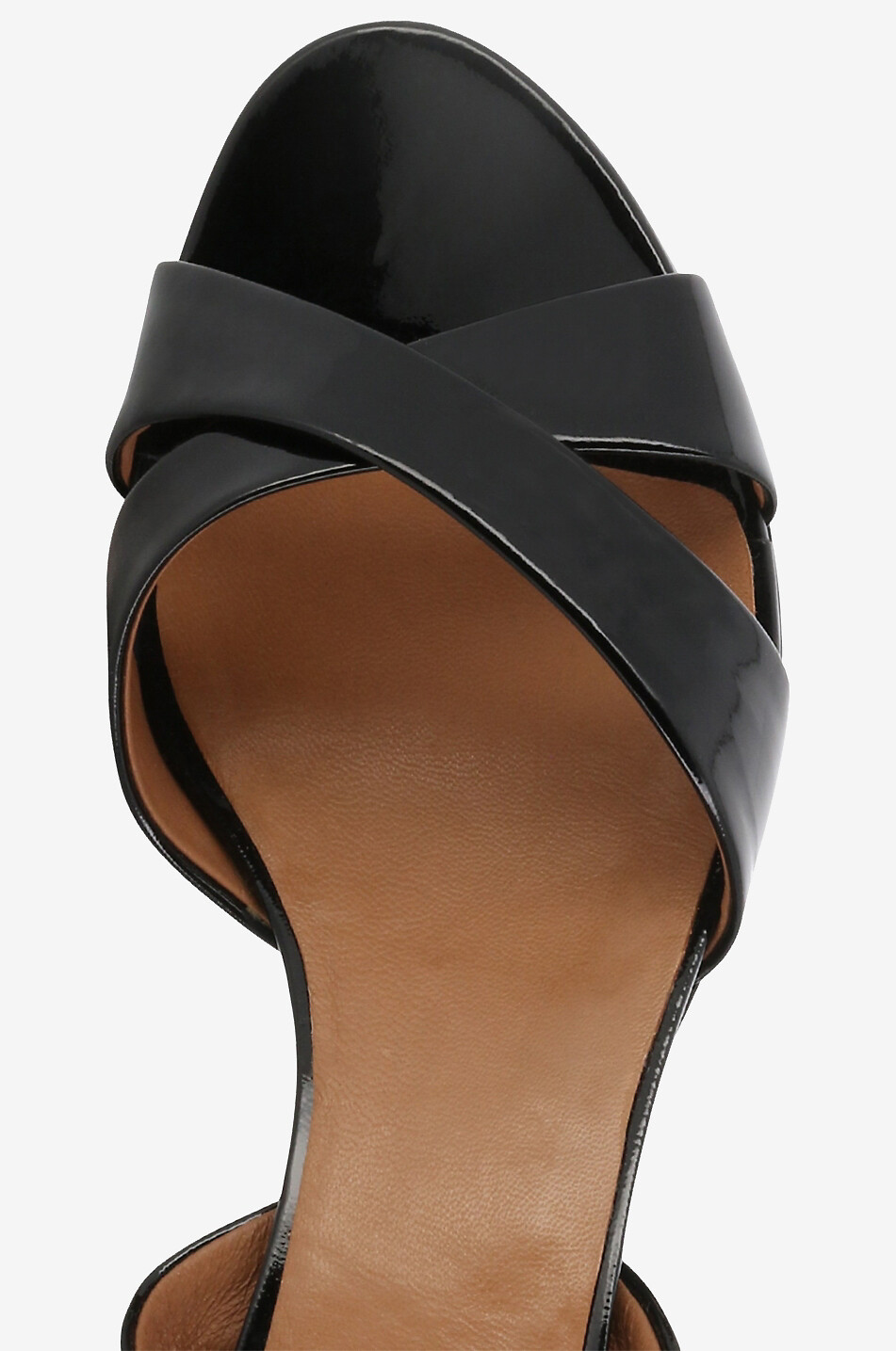 BONGENIE Sandalen aus Lackleder mit Blockabsatz und Plateau Damen SCHWARZ 5