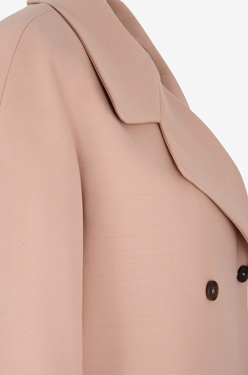 Blazer boxy en laine à manches trois-quarts