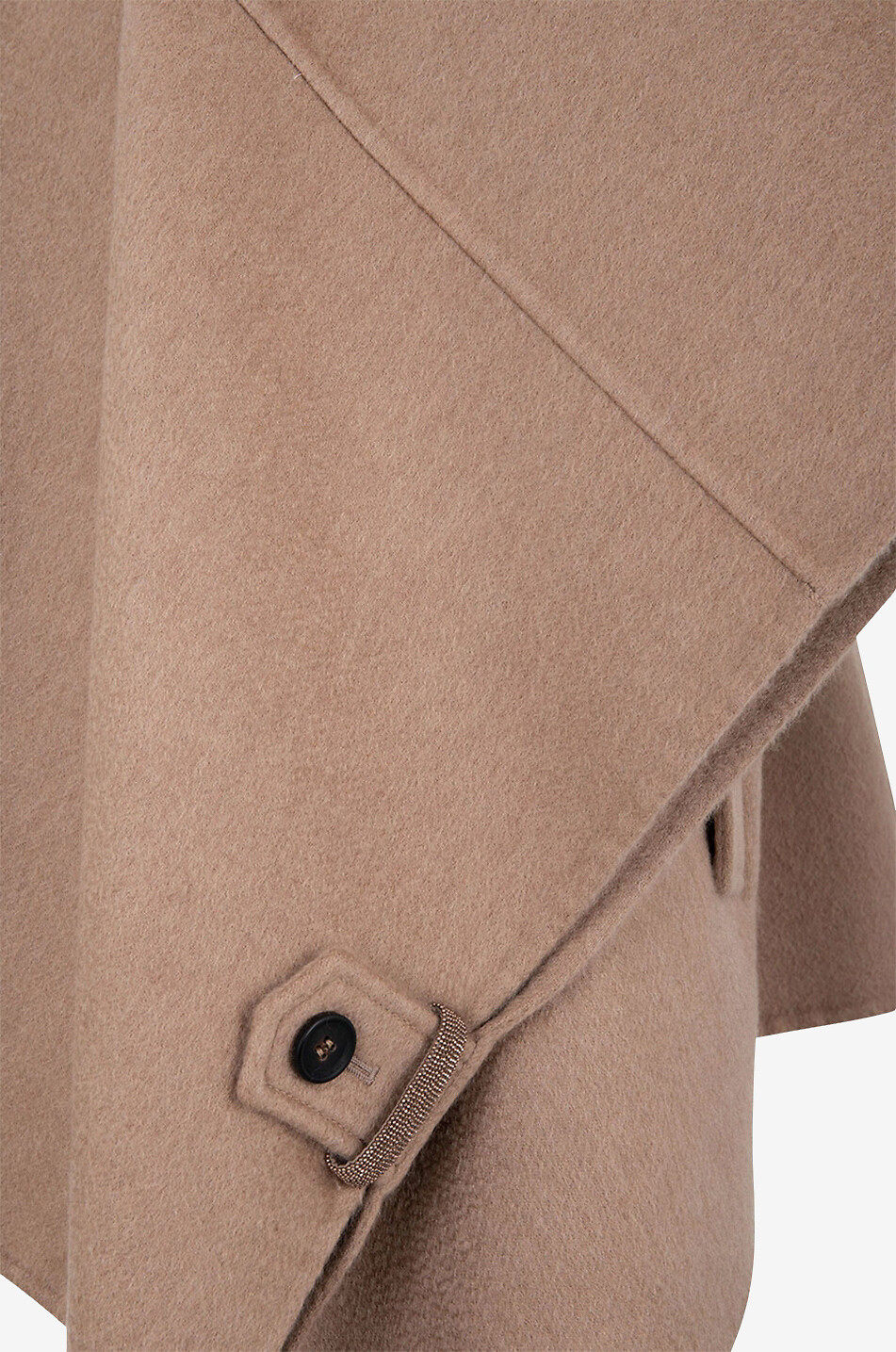 Short cashmere beaver cape