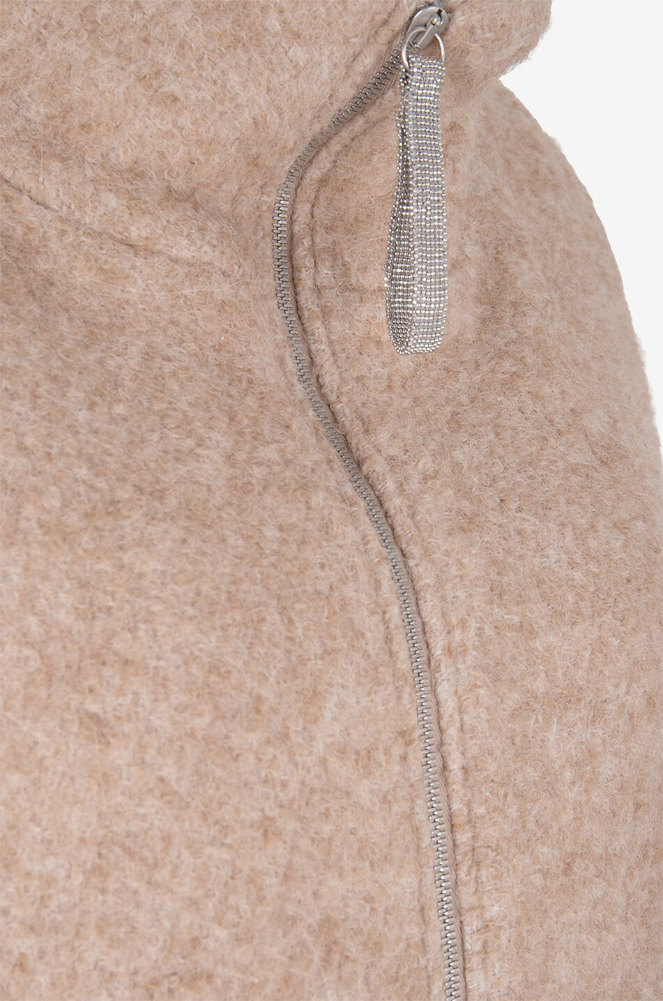 Cape en laine et cachemire mélangés zippée