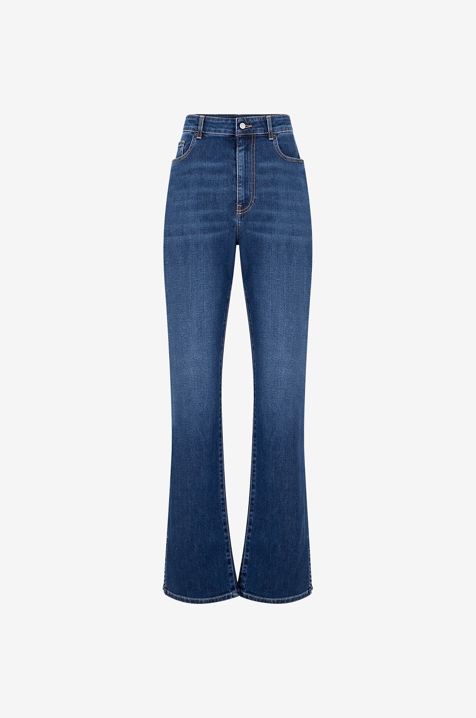 Gerade Jeans mit hoher Taille