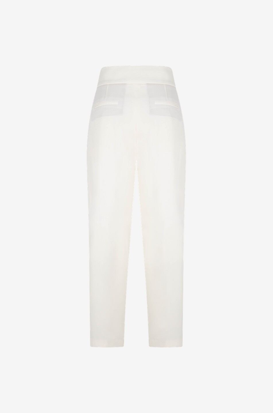 Verkürtze Karottenhose aus Wollgabardine