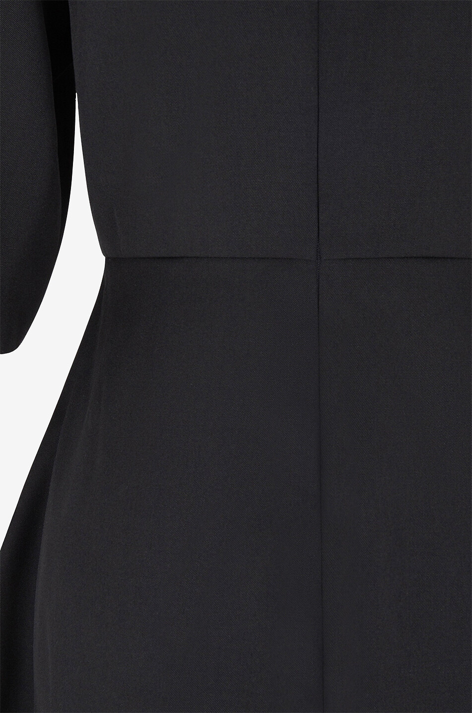 FABIANA FILIPPI Wool twill V-neck flared midi dress Women BLACK 3