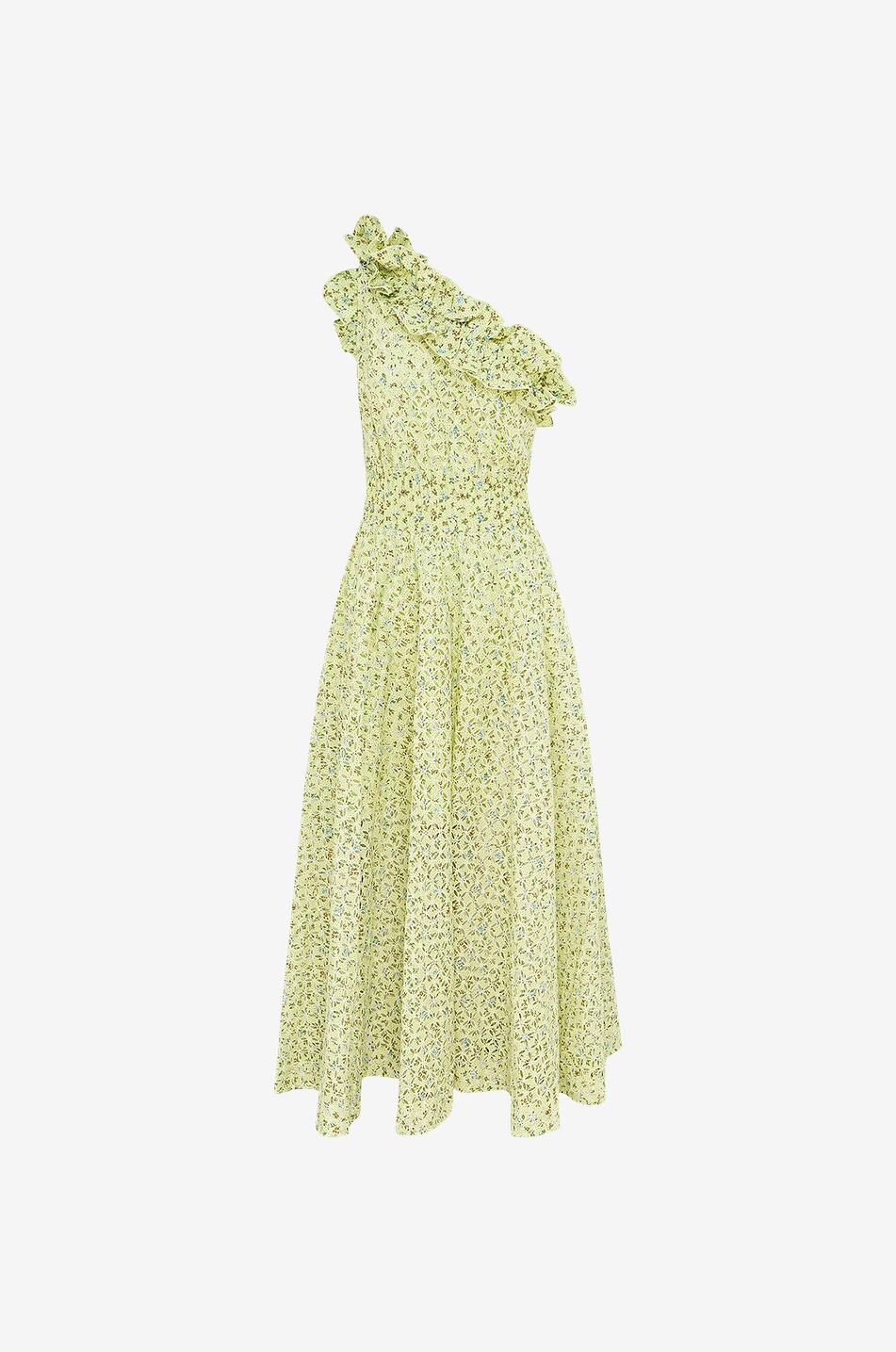 Robe longue asymétrique fleurie Maeve