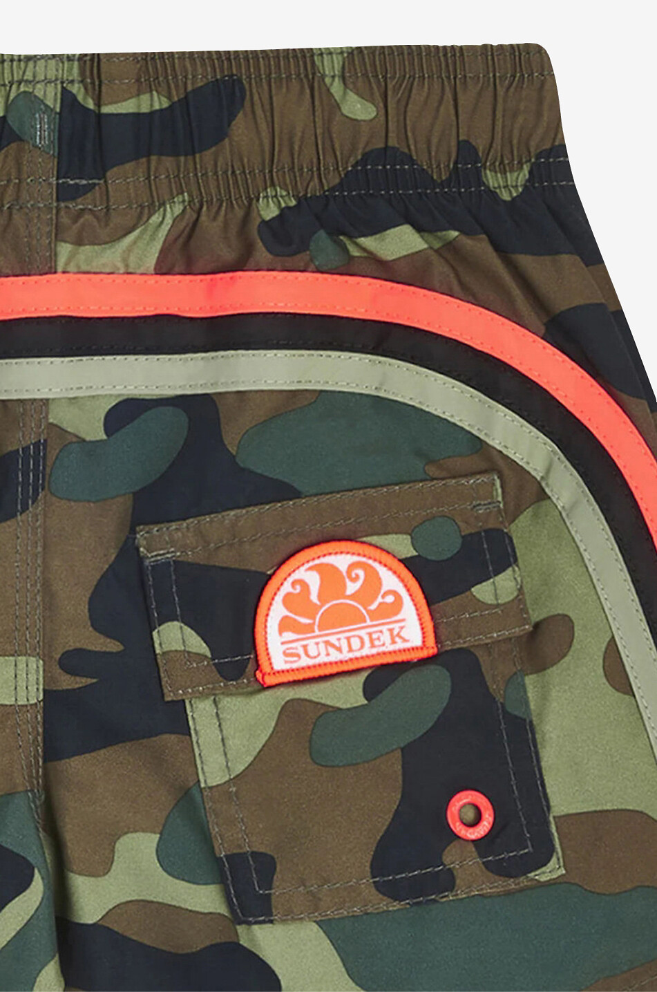 SUNDEK Camouflage patterned boy's short swim shorts Unisex DARK KHAKI 3