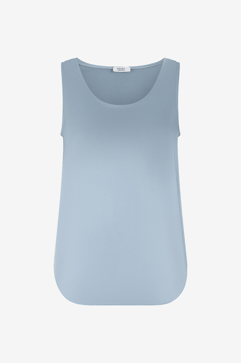 Top sans manches en soie mélangée