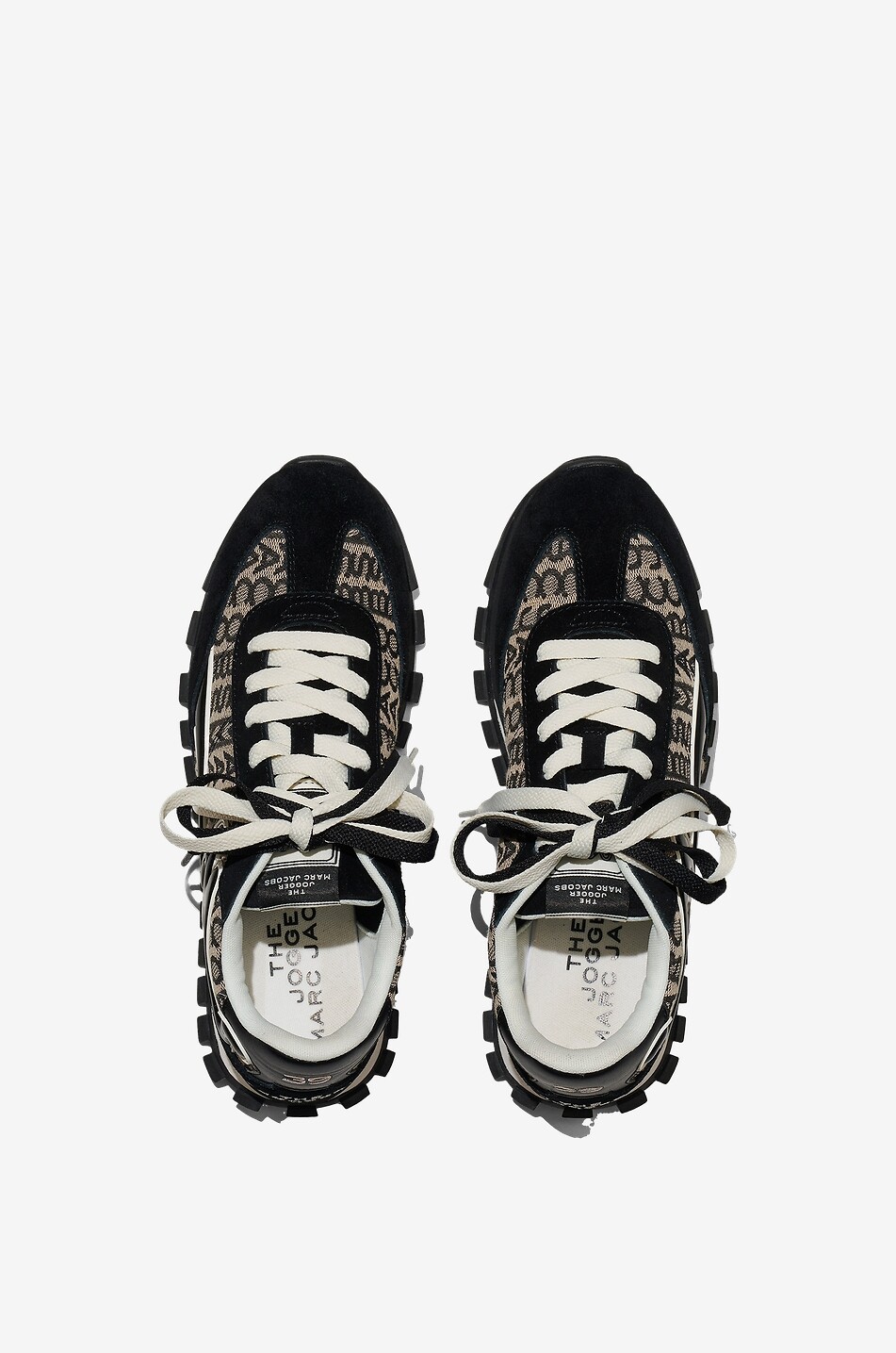MARC JACOBS Niedrige Jacquard- und Wildledersneakers The Monogram Jogger Damen BUNT 4