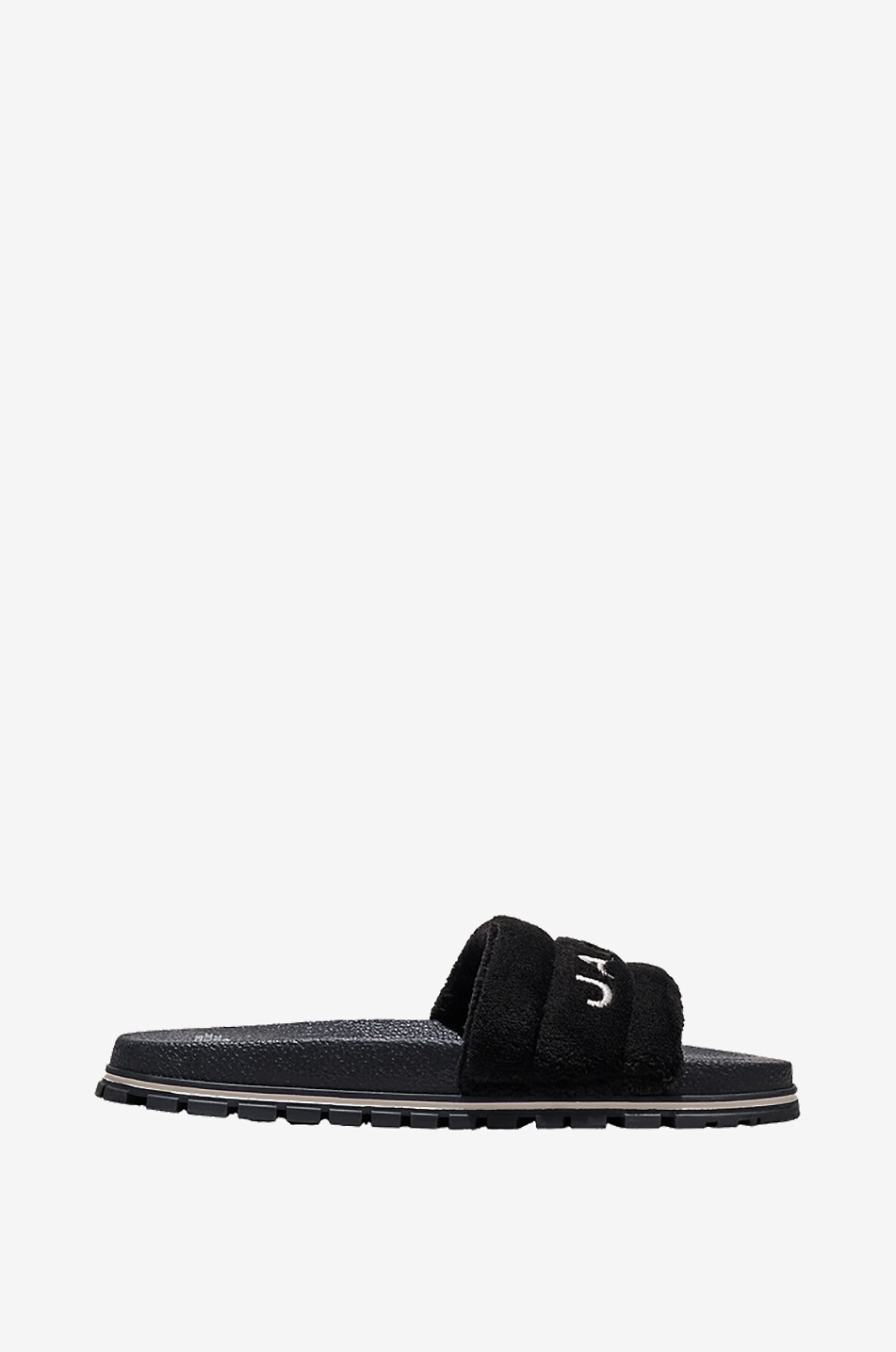 MARC JACOBS Mules plates en éponge brodées The Slide Femme NOIR 1