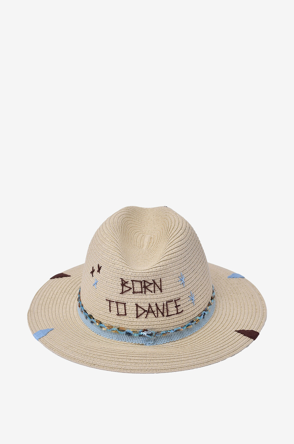 Chapeau de papier brodé Born To Dance