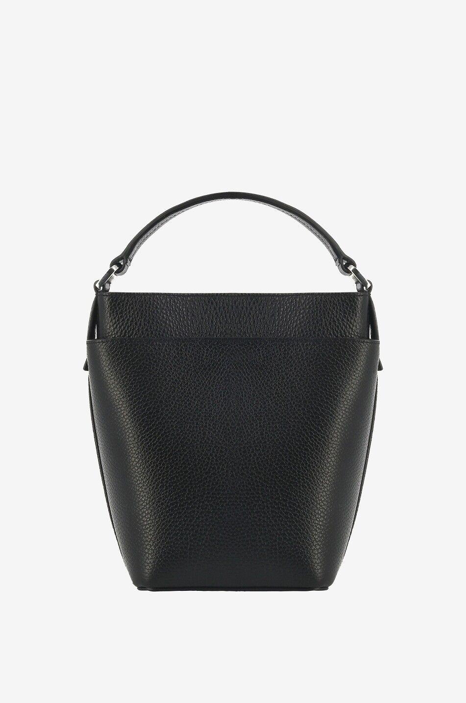FABIANA FILIPPI Kleine Bucket-Tasche aus genarbtem Leder mit Perlen Damen SCHWARZ 3