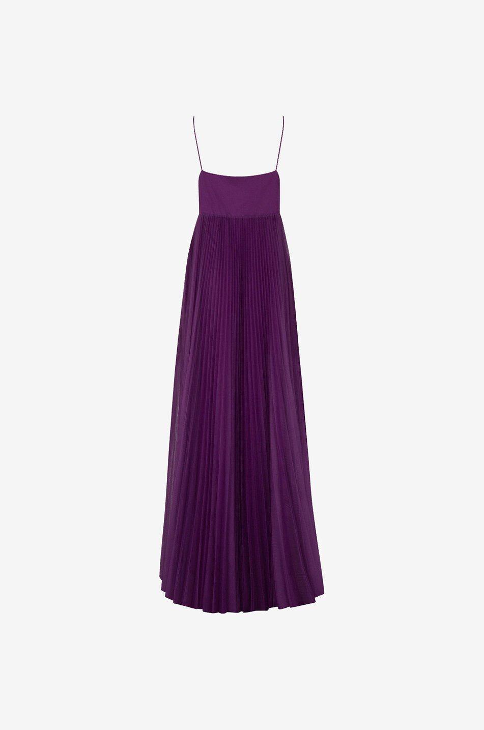 Langes Empire-Trägerkleid aus Tüll