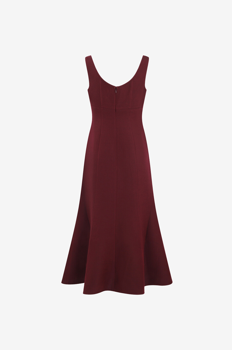 Robe midi épaules dénudées en laine mélangée