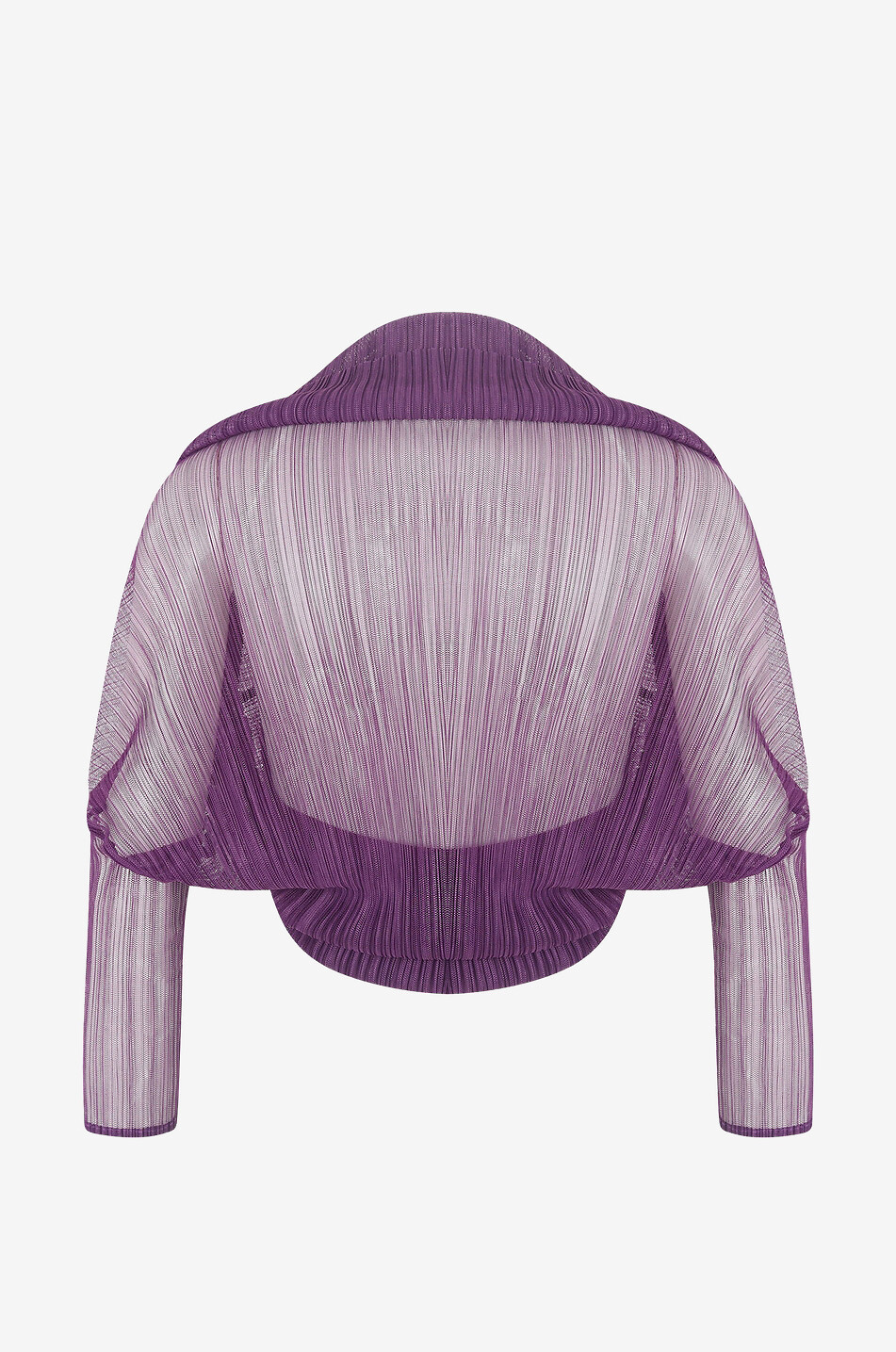 FABIANA FILIPPI Mesh-Bolero mit Schalkragen Damen VIOLETT 2