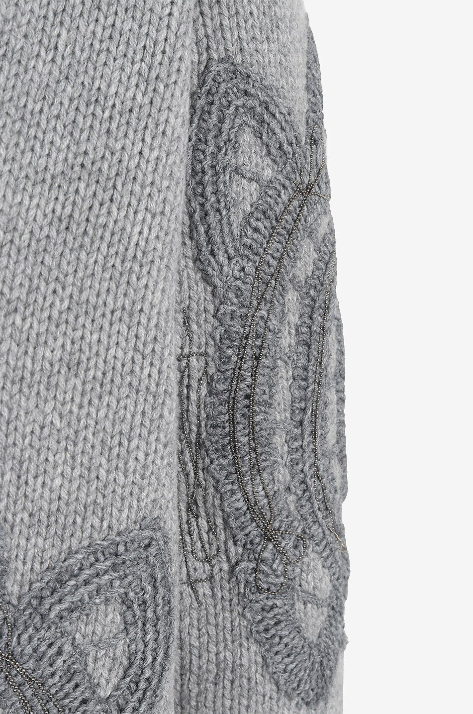 Oversize-Cardigan mit Blütenstickereien