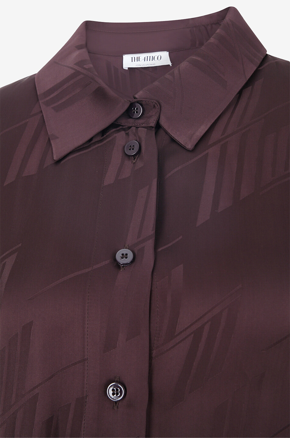 THE ATTICO Oversize-Hemd aus Jacquard Kota Damen BRAUN 3