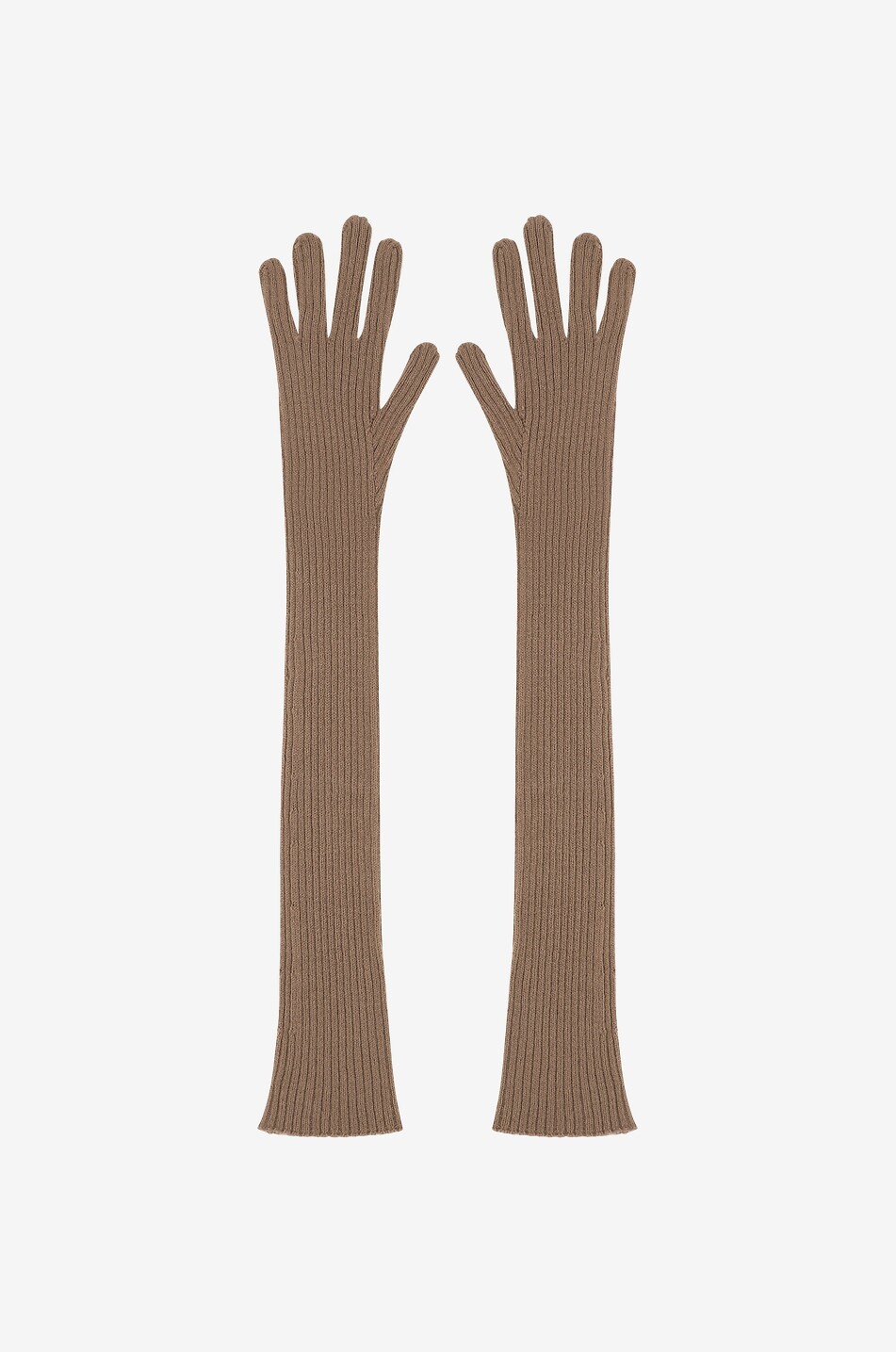 Lange Rippstrick-Handschuhe aus Kaschmir