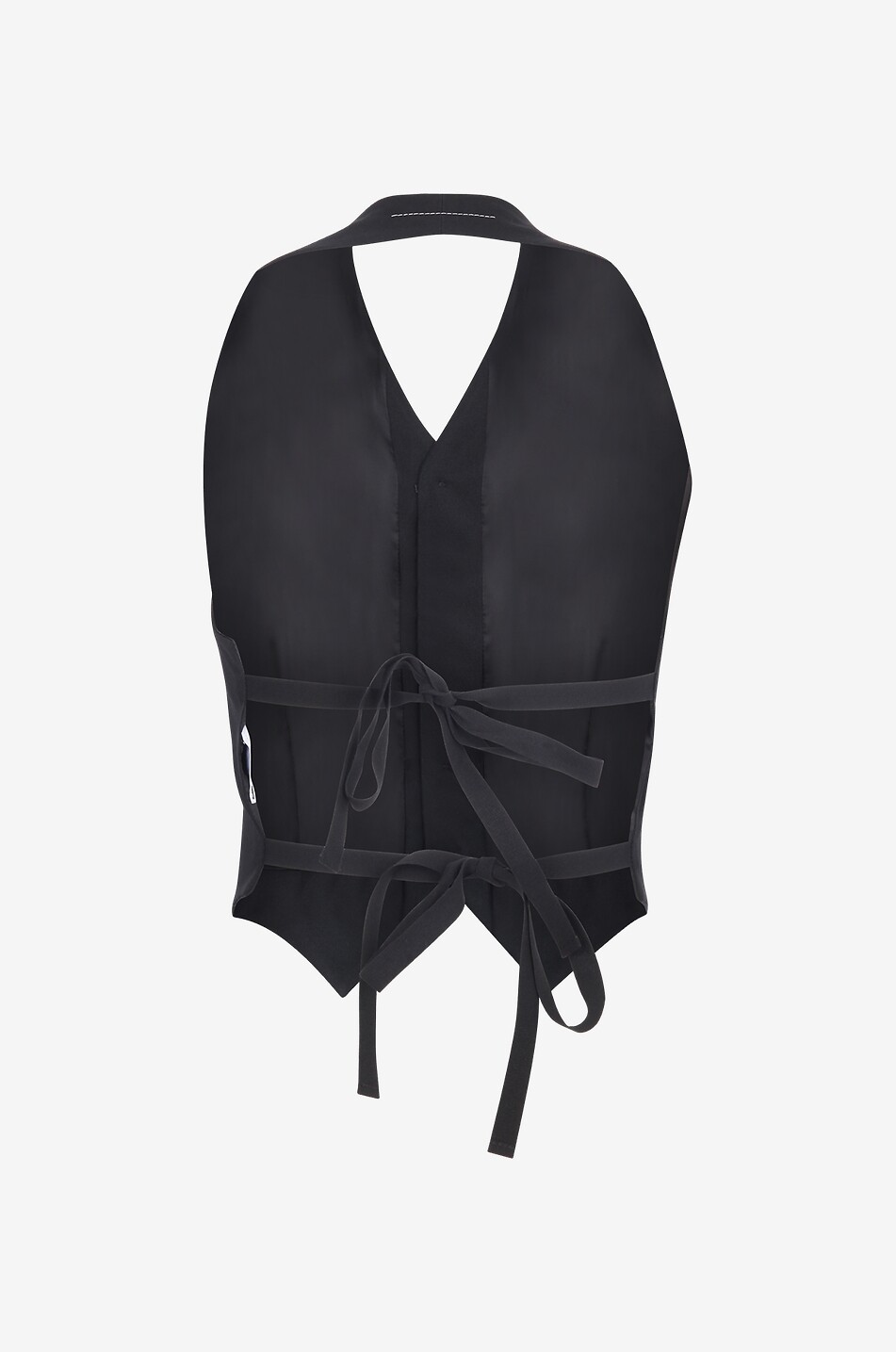 MM6 Gilet dos-nu en sergé Femme NOIR 2