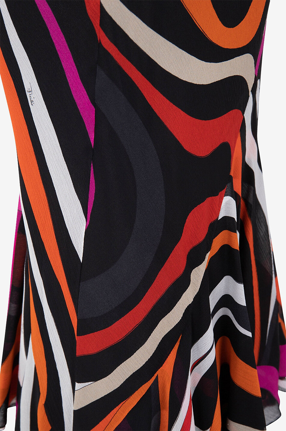 PUCCI Marmo fitted asymmetric silk skirt Women MULTI COLOURED 2 3