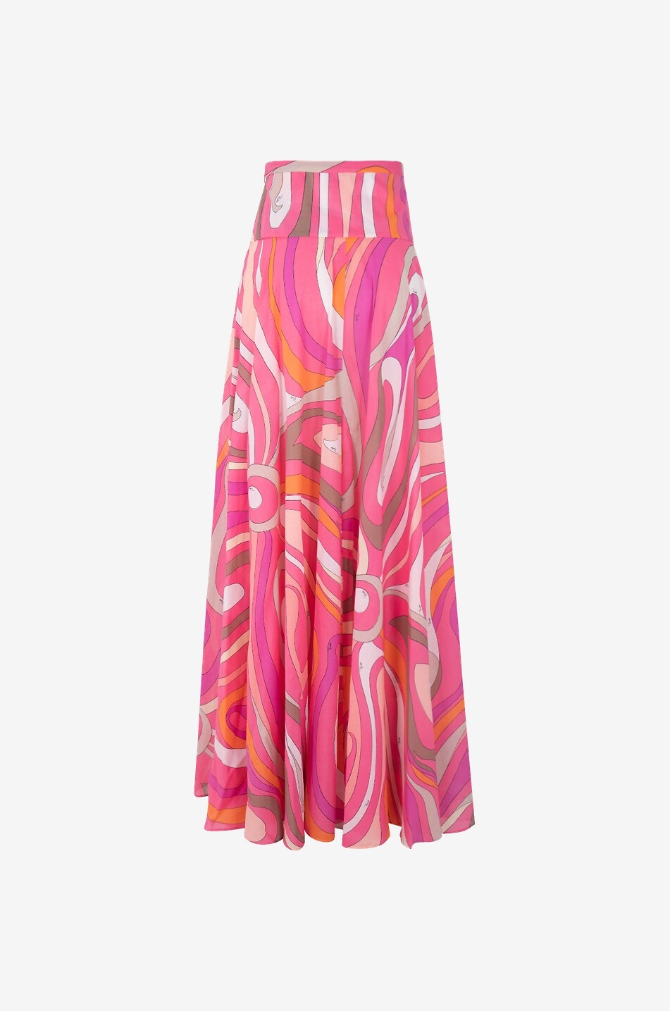 PUCCI Jupe évasée longue en voile de coton Marmo Femme ROSE 2