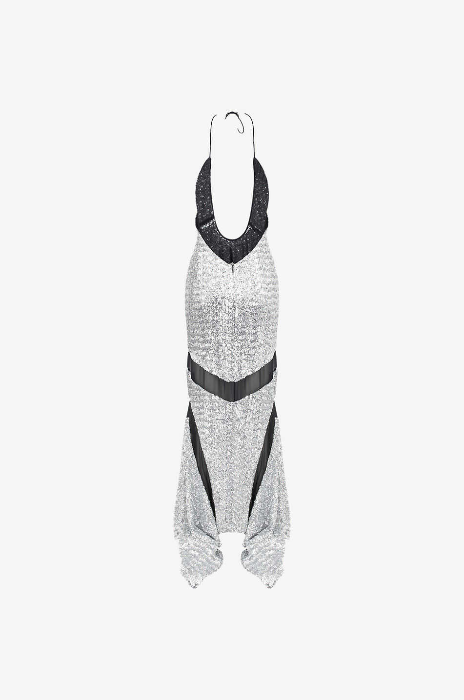 Robe asymétrique à sequins Saskia